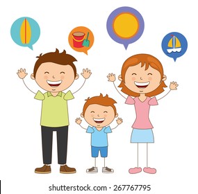 happy family design, vector illustration eps10 graphic 
