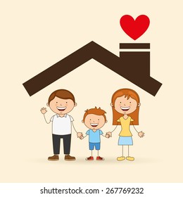 happy family design, vector illustration eps10 graphic 