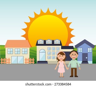 happy family design, vector illustration eps10 graphic 
