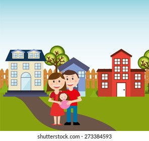 happy family design, vector illustration eps10 graphic 