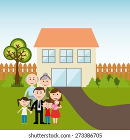 happy family design, vector illustration eps10 graphic 