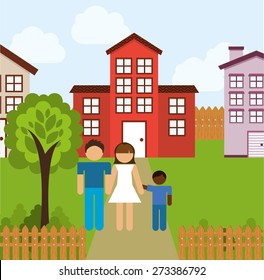 happy family design, vector illustration eps10 graphic 