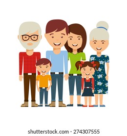 happy family design, vector illustration eps10 graphic 