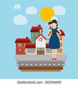 happy family design, vector illustration eps10 graphic 