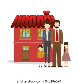 happy family design, vector illustration eps10 graphic 