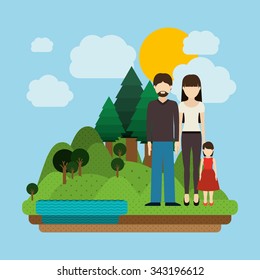 happy family design, vector illustration eps10 graphic 