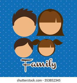 happy family design, vector illustration eps10 graphic 