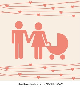 happy family design, vector illustration eps10 graphic 