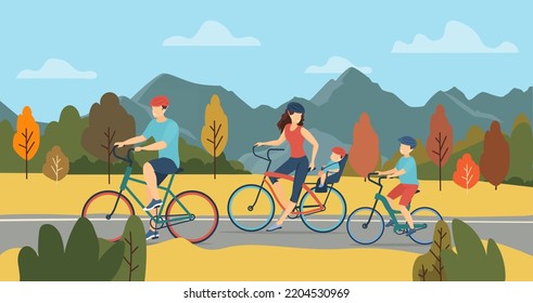 2,882 Father Son Daughter Bike Images, Stock Photos & Vectors ...