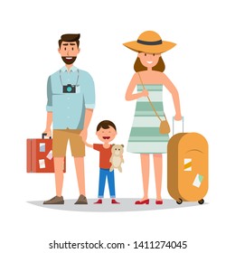 Happy Family Father Mother Son Together Stock Vector (Royalty Free ...