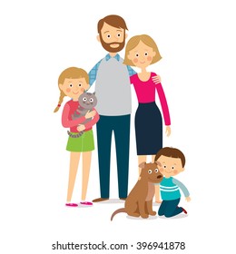 Lovely Happy Family Stock Vector (Royalty Free) 511173667 | Shutterstock