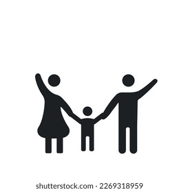 happy family holding hands.
family insurance happy living space idea concept.