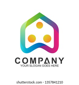 Happy Family House Logo, Housing Community, Logo House Care, 
Home People, We Care Logo, Charity Symbols