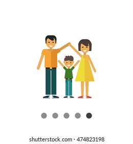 Happy family icon