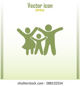 Happy family icon
