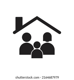 Happy family icon design isolated on white background