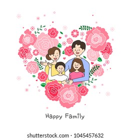 Happy family illustration