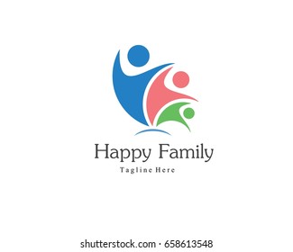 Happy Family Logo Stock Vector (Royalty Free) 658613548 | Shutterstock