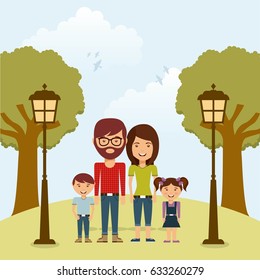 happy family members concept