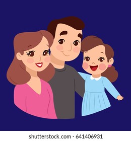 Happy family members design. Vector illustration