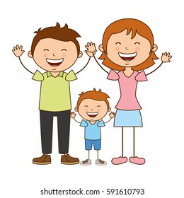 happy family members icon