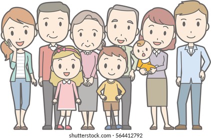 Happy family No.01 (family of 9)(4 generations)