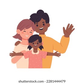 happy family people icon isolated