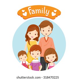 Happy Family Portrait, Relationship, Togetherness, Vacations, Holiday, Lifestyle