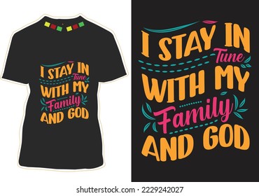 Happy Family Quotes T-shirt Design 