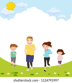 happy family rnning