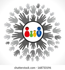 happy family or secure family background vector