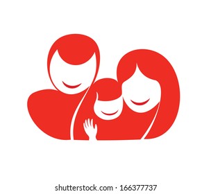 happy family silhouette