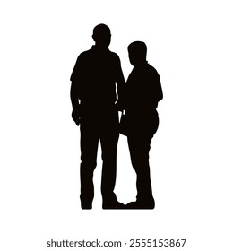 Happy family silhouette, Family silhouettes, Vector illustration silhouettes of family, Collection of family silhouettes on isolated background