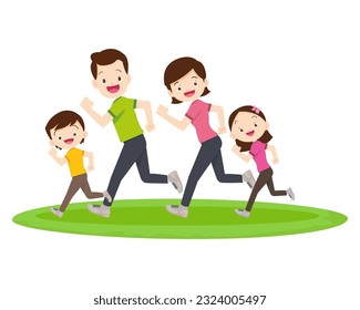 Happy Family Sport Activity. Mother, Father and Kid Doing Morning Exercising at Home. Dad, Mom and Little Son Fitness Workout Exercise, Healthy Lifestyle