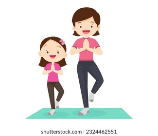 Happy Family Sport Activity. Mother, Father and Kid Doing Morning Exercising at Home. Dad, Mom and Little Son Fitness Workout Exercise, Healthy Lifestyle