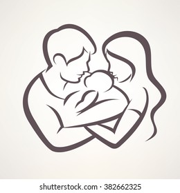 Father Mother Baby Sketch Images Stock Photos Vectors Shutterstock Begin by drawing two lines on a page to divide the level of top for the head and bottom of the rest of the like other easy pencil drawings, you can start with the guidelines for the initial base. https www shutterstock com image vector happy family stylized vector symbol young 382662325