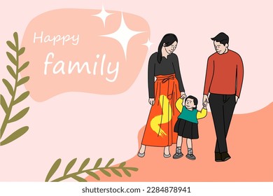 happy family templates, design vector illustration
