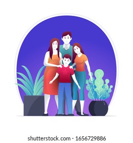 Family insurance serves family father mother stock vector royalty free