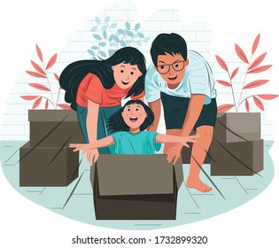 Happy family time, family joy