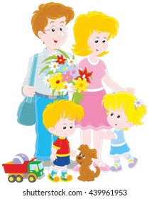 Happy family together