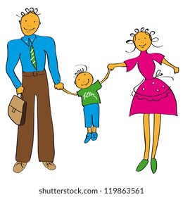 happy family vector