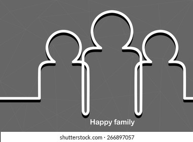 happy family vector design
