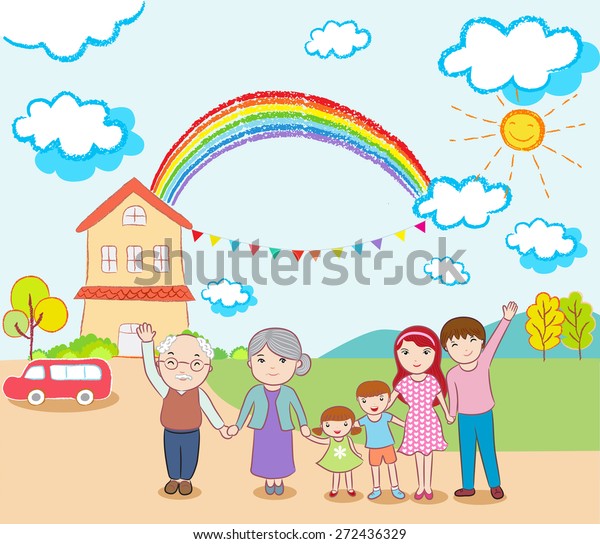 Happy family \' vector\
design