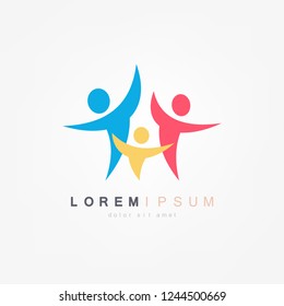 happy family vector design template