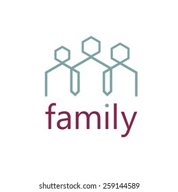 happy family vector design template
