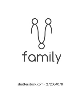 happy family vector design template