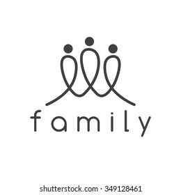 happy family vector design template