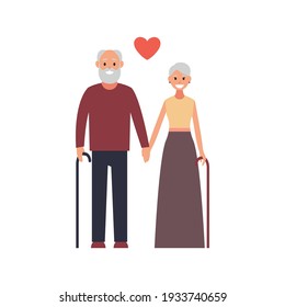 Happy family. Vector flat design illustration on white background.