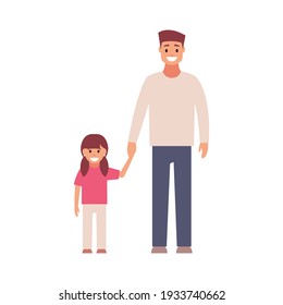 Feliz familia. Ilustración de diseño plana vectorial sobre fondo blanco.