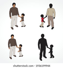 happy family, vector graphic design element